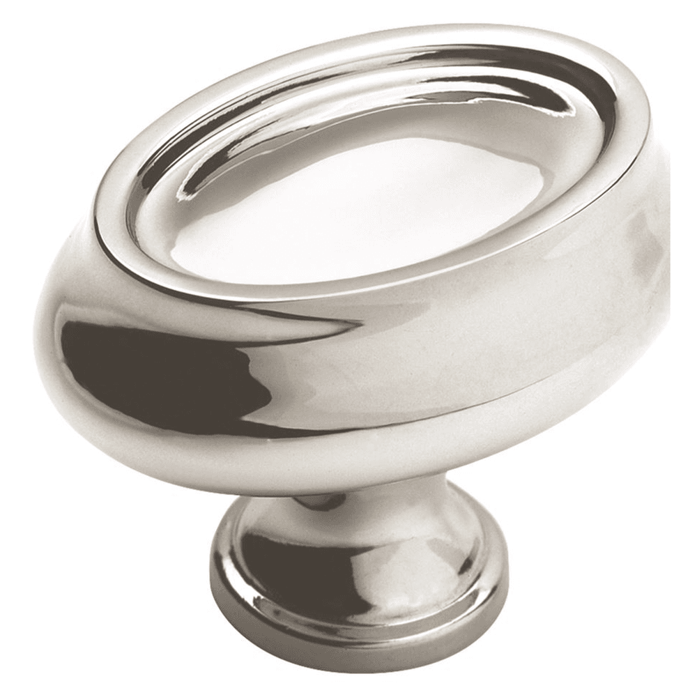 Close-up of Amerock Manor Oval Knob in Oil-Rubbed Bronze Finish