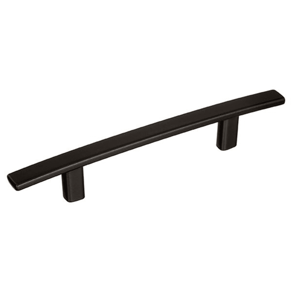 Close-up of Amerock Cyprus&trade; Arch Pull in Oil-Rubbed Bronze on a white background