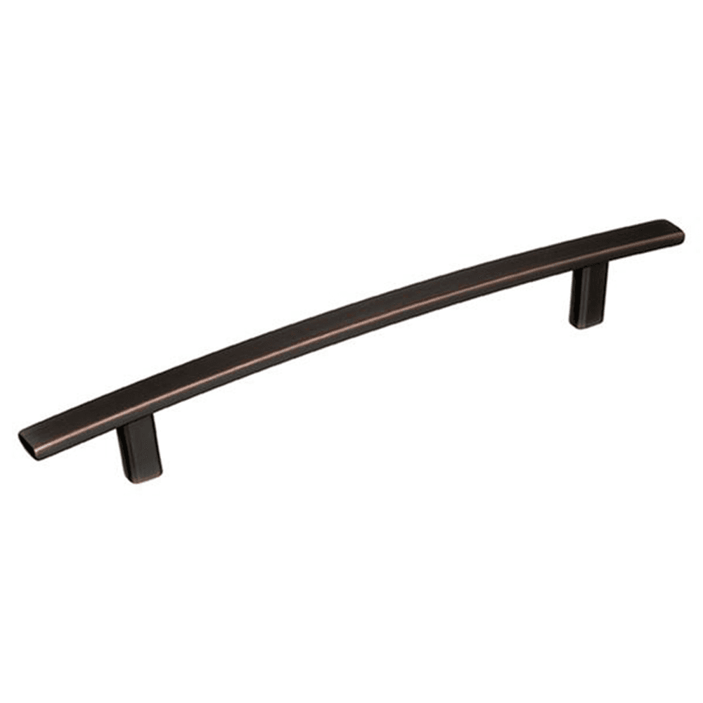 Amerock 6-5/16" Cyprus&trade; Arch Pull in Oil-Rubbed Bronze on beige background