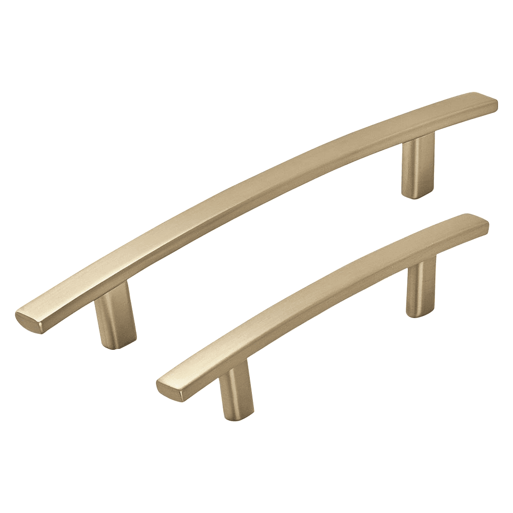 Polished Nickel finish of Amerock Cyprus Appliance Pull - 8 inch center-to-center