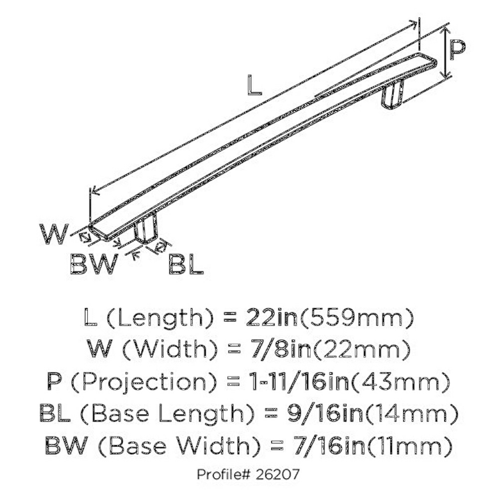 High quality construction and durability of Amerock Cyprus Appliance Pull
