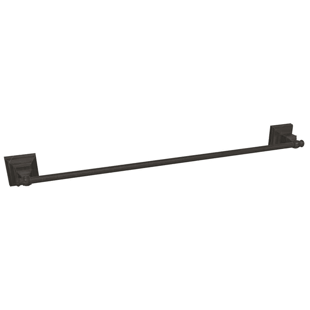 Amerock's Markham collection provides linear definition with traditional aesthetics, as seen in this Oil-Rubbed Bronze Towel Bar