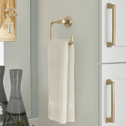 Luxurious ARRONDI Towel Ring in Golden Champagne - Image 2