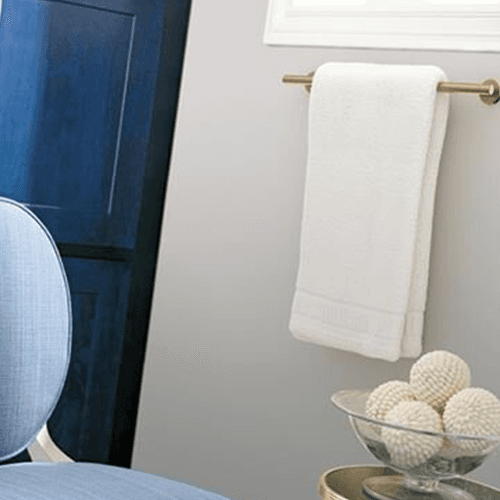 Matte Black ARRONDI Towel Bar - Stylish Bathroom Fixture by Amerock