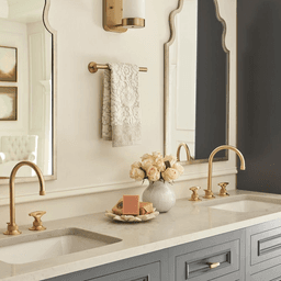 Elevate Your Bathroom with ARRONDI Towel Bar in Golden Champagne by Amerock - Image 3