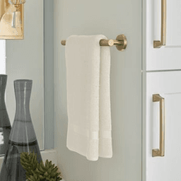 Luxurious ARRONDI Golden Champagne Towel Bar by Amerock - Image 2