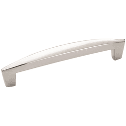128mm Creased Bow Bar Pull in Polished Chrome for Modern Kitchen Decor