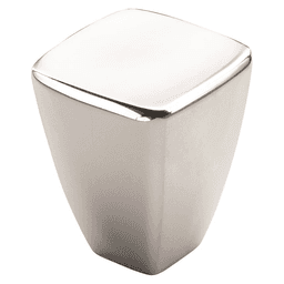 Amerock 7/8" Creased Bow Square Knob, Polished Chrome Finish - Stylish and Durable Knob for Cabinets and Drawers