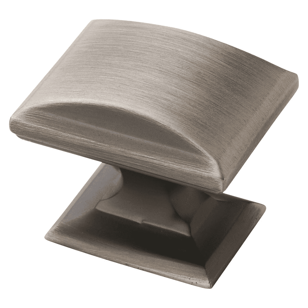 Amerock Candler Round Knob in Oil-Rubbed Bronze Finish on Wooden Cabinet