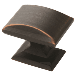 Amerock Candler Round Knob in Oil-Rubbed Bronze Finish on White Background