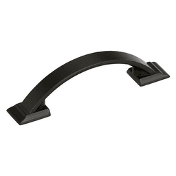 Amerock 3" Candler Arch Pull in Black Bronze finish on wood cabinet