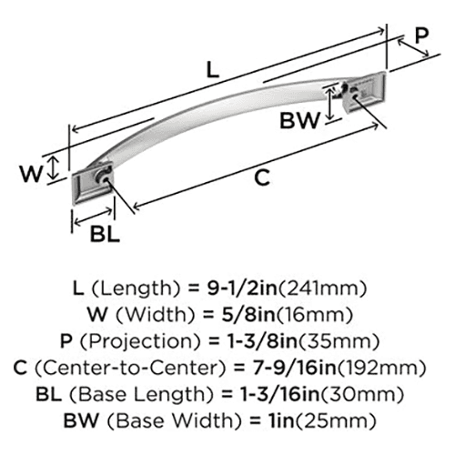 7-9/16" Candler Cabinet Pull, Satin Nickel Alt 1 - Image