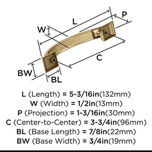 96mm Candler Arch Pull, Champagne Bronze Alt 3 - Image
