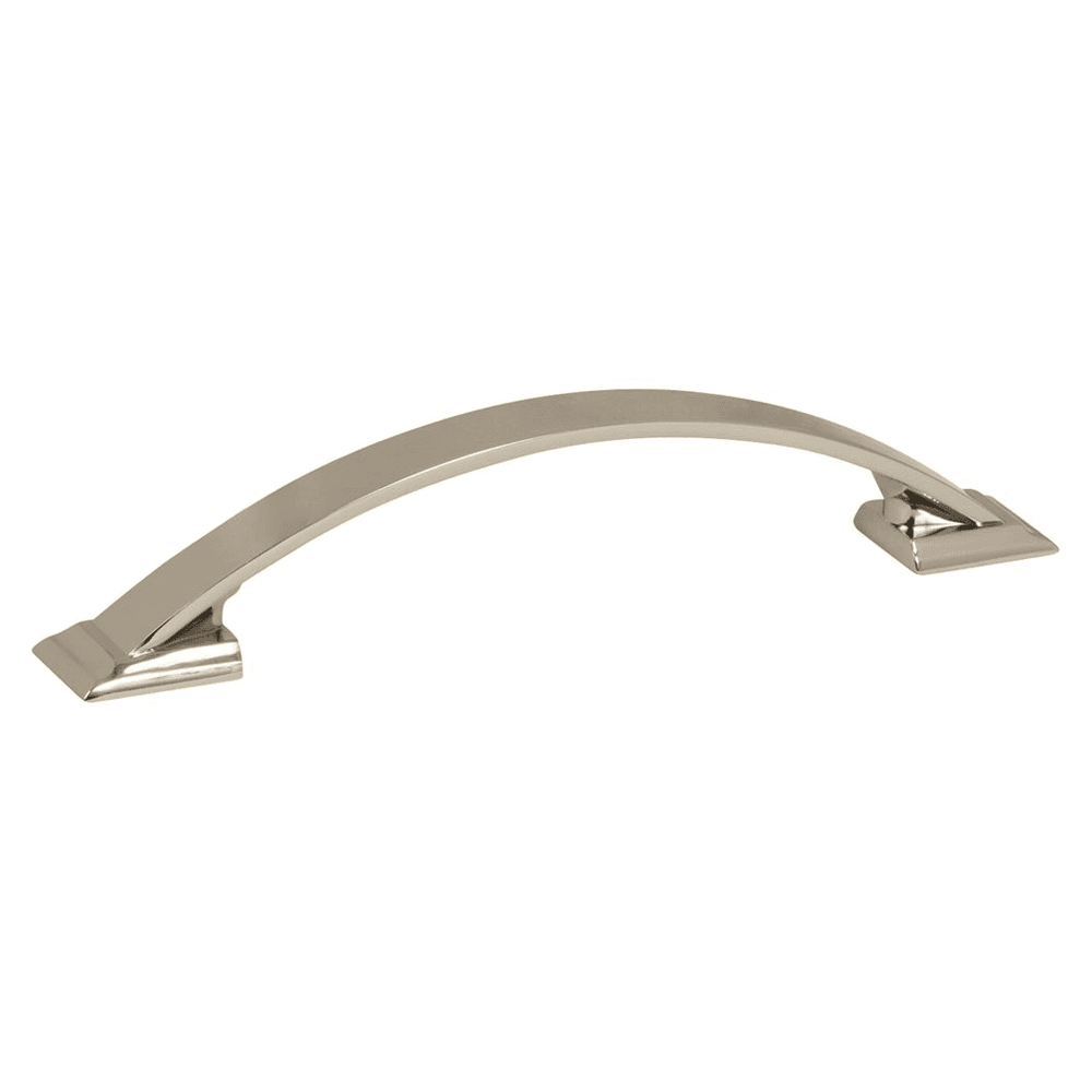 Amerock 96mm Candler Arch Pull, Polished Nickel - Close Up