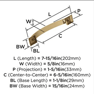 6-5/16" Candler Arch Pull, Champagne Bronze Alt 3 - Image