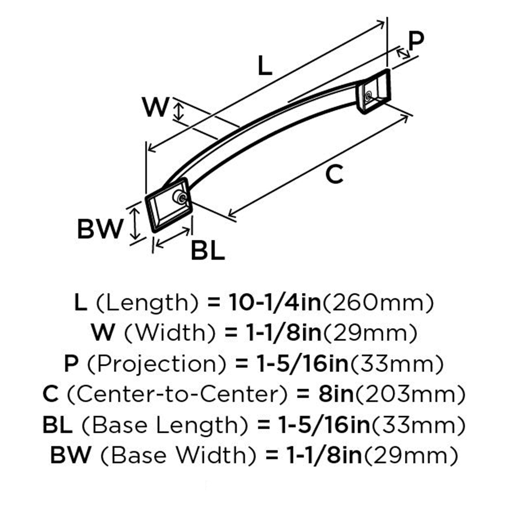 Traditional and Transitional Design of Amerock Candler Appliance Pull