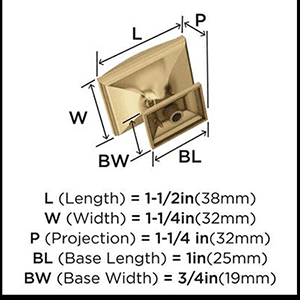1-1/2" Candler Cabinet Knob, Champagne Bronze Alt 3 - Image