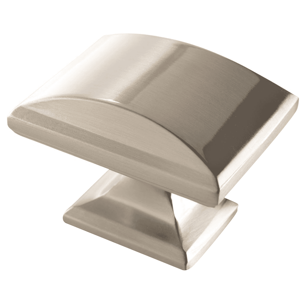 Amerock 1-1/2" Candler Round Knob in Satin Nickel Finish on a Cabinet