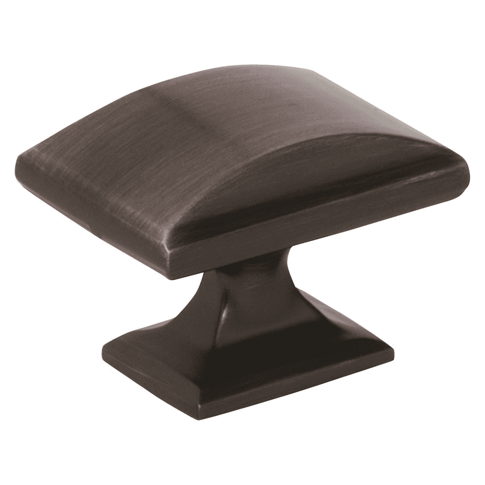 Amerock Candler Round Knob in Gunmetal Finish on White Background