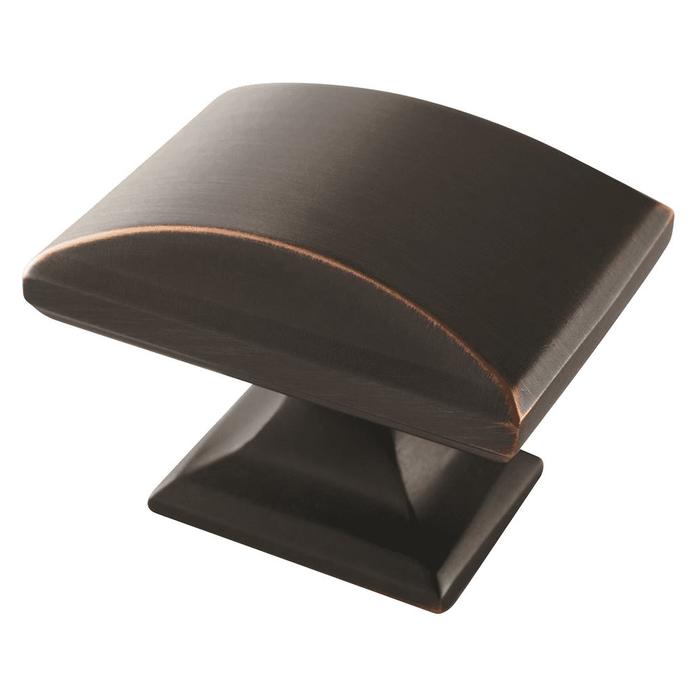 Amerock 1-1/2" Candler Round Knob, Oil-Rubbed Bronze Finish - Closeup of Knob