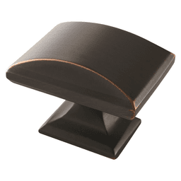 Amerock 1-1/2" Candler Round Knob, Oil-Rubbed Bronze Finish - Closeup of Knob