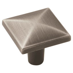 Polished Chrome Square Knob with Amerock Branding - Product Image