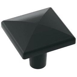 Amerock 1-1/2" Extensity Square Knob in Flat Black - Product Image