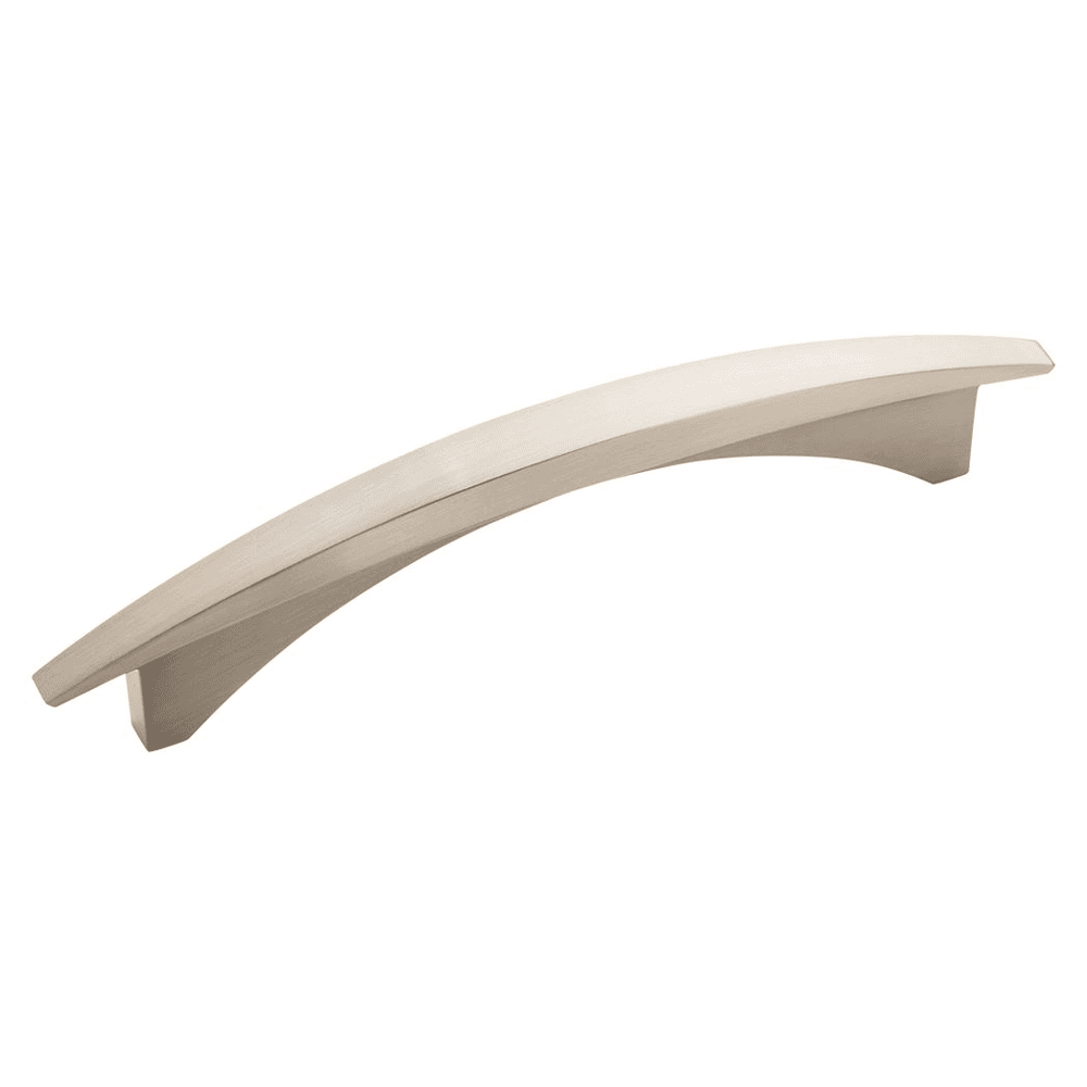 Close-up of Essential''''Z collection satin nickel arch pull