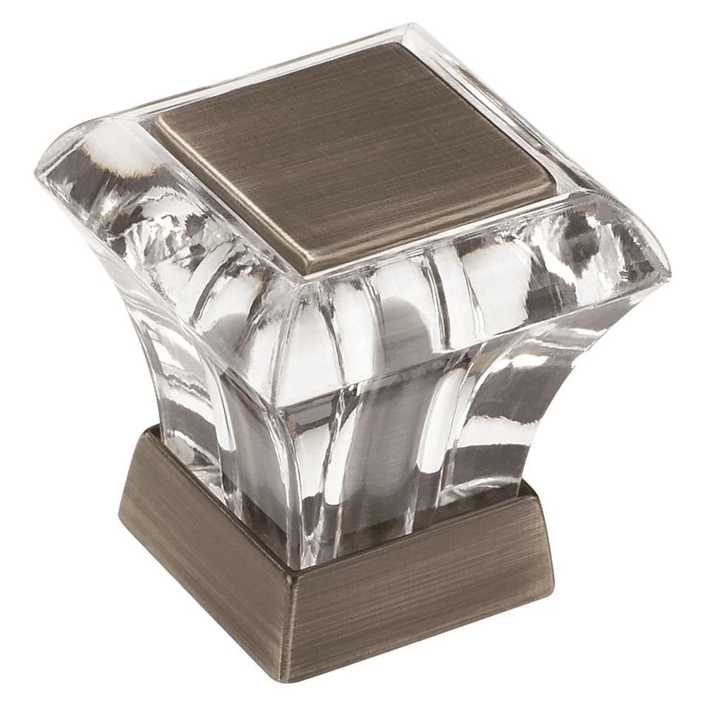 Abernathy Stunning Jewel Clear/Satin Nickel Finish Drawer Pull Image