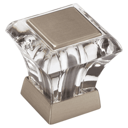Abernathy Stunning Jewel Clear/Satin Nickel Finish Cabinet Knob Image