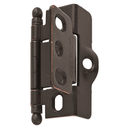 3/4" Full Wrap-Around Ball Finial Hinge, Free-Swinging, Inset, Oil-Rubbed Bronze - Main Image