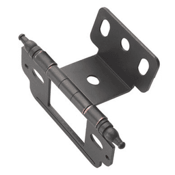 3/4" Partial Wrap-Around Minaret Finial Hinge, Free-Swinging, Full Inset, Oil-Rubbed Bronze - Main Image