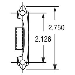 3/8" Inset Face Mount Hinge, Self-Closing, Satin Nickel-Plated - Alt Image 1