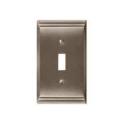 Amerock Candler 2-7/8" 1 Toggle Wall Plate in Oil-Rubbed Bronze on a white background