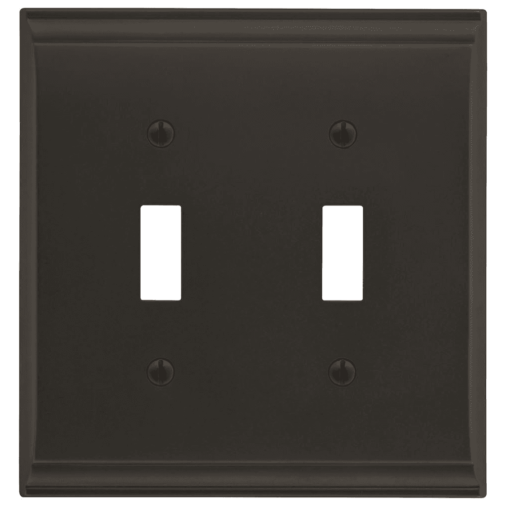 Amerock Candler 2 Toggle Wall Plate in Black Bronze