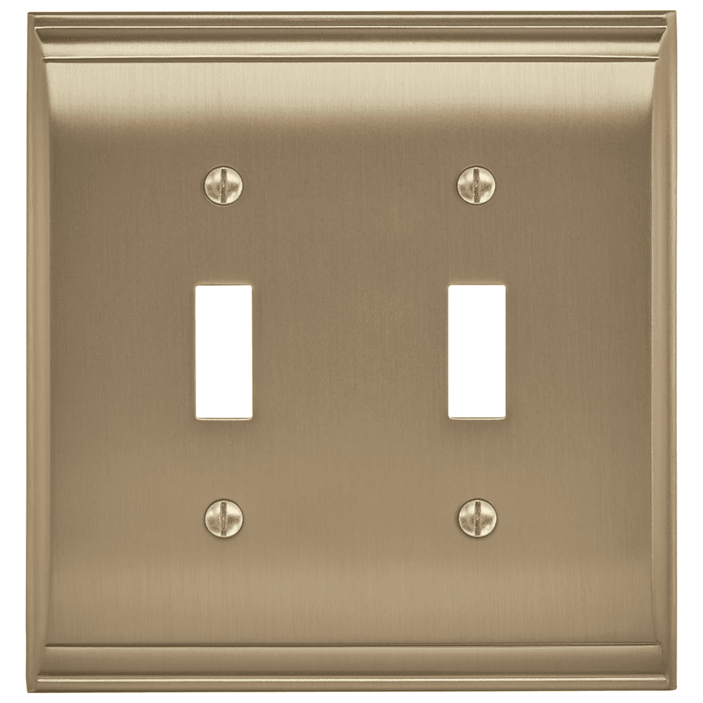Amerock Candler 2 Toggle Wall Plate in Golden Champagne