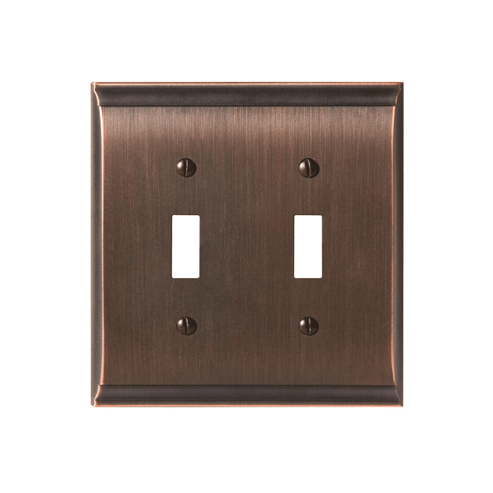2 Toggle Wall Plate in Oil-Rubbed Bronze by Amerock's Candler Collection