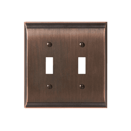 2 Toggle Wall Plate in Oil-Rubbed Bronze by Amerock's Candler Collection