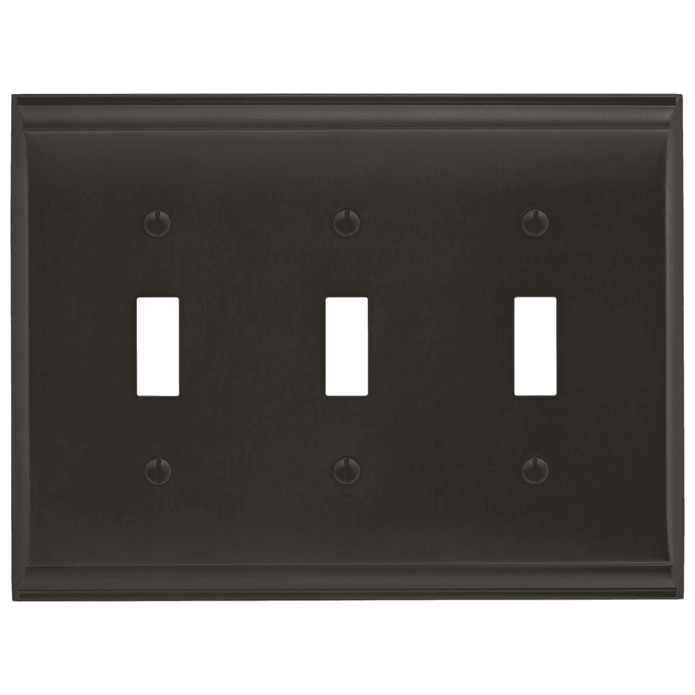 Amerock Candler 3 Toggle Wall Plate in Black Bronze