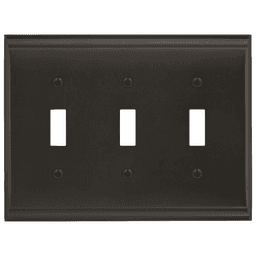 Amerock Candler 3 Toggle Wall Plate in Black Bronze