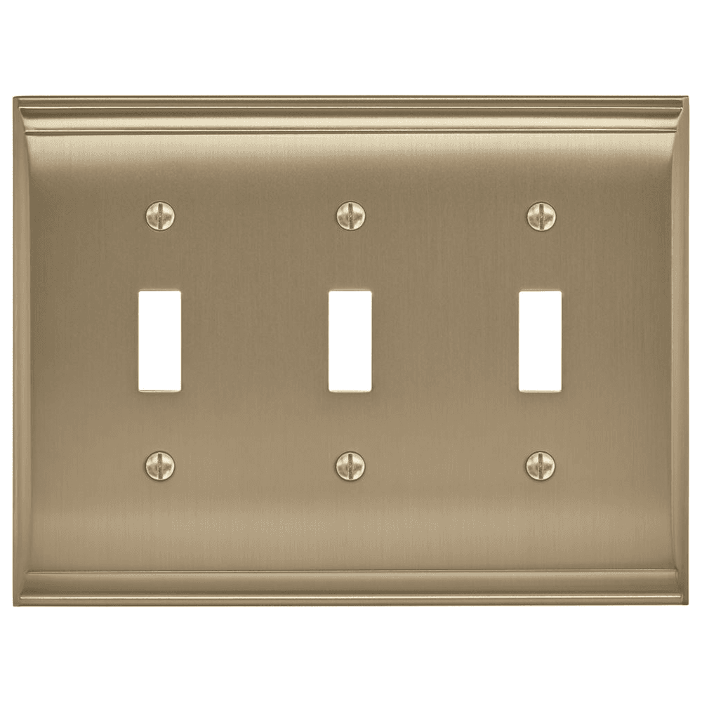 Amerock Candler 3 Toggle Wall Plate in Golden Champagne