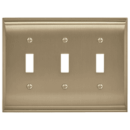 Amerock Candler 3 Toggle Wall Plate in Golden Champagne