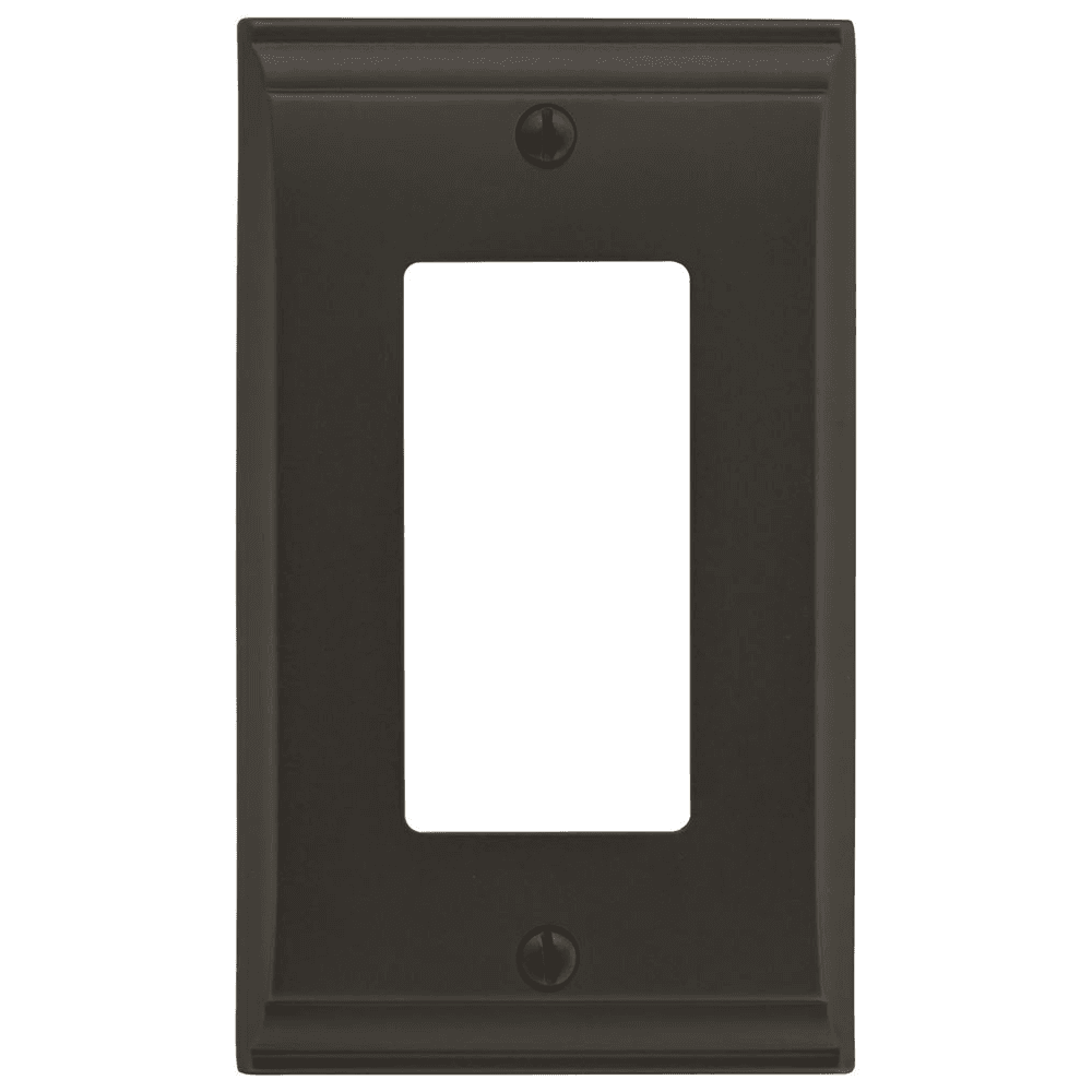 Amerock Candler 1 Rocker Wall Plate in Black Bronze - Front View