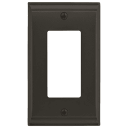 Amerock Candler 1 Rocker Wall Plate in Black Bronze - Front View