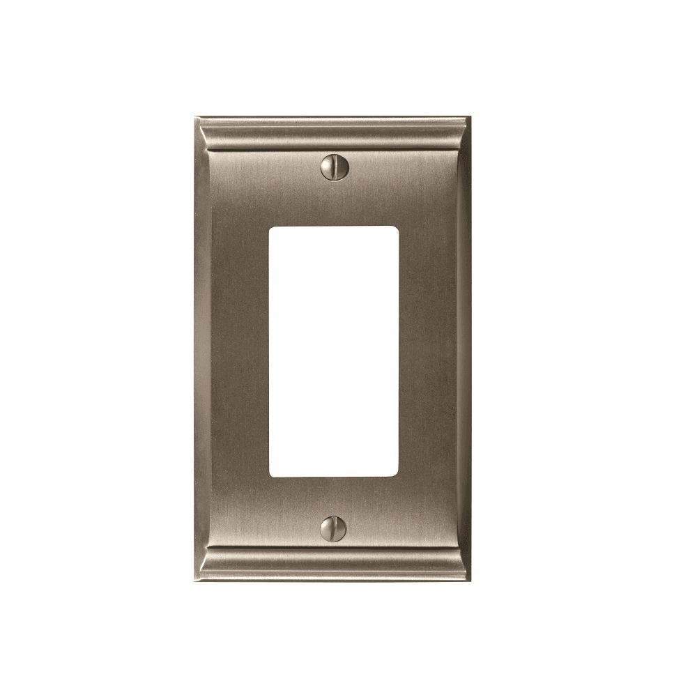 Amerock Candler collection's 1 Rocker Wall Plate in Golden Champagne finish for enduring class and character