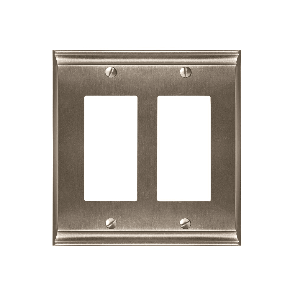 Amerock Candler Wall Plate for 2 Rocker Switches in Black Bronze