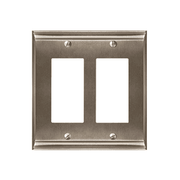 Amerock Candler Wall Plate for 2 Rocker Switches in Black Bronze