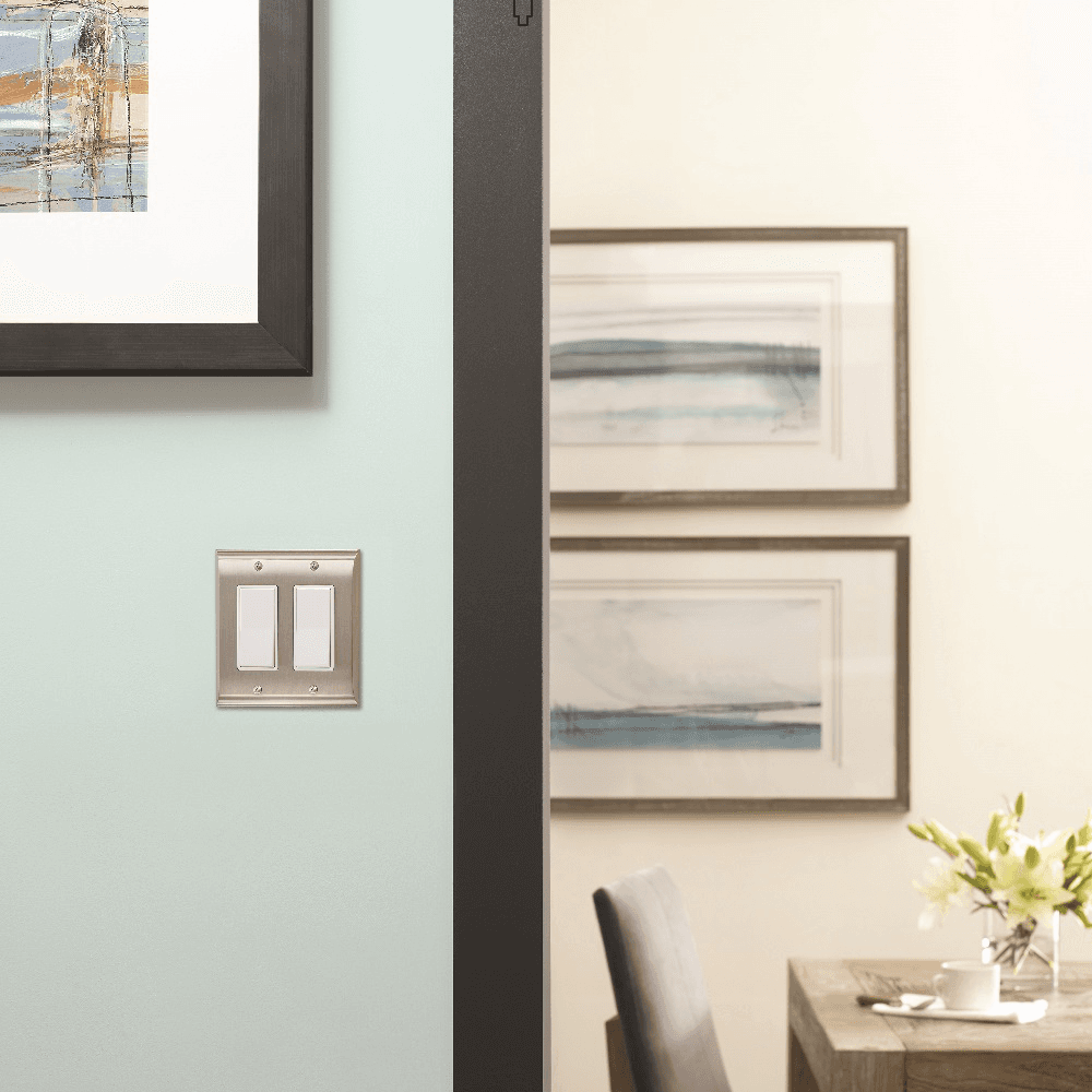 Amerock Candler Wall Plate with Soft Curves in Black Bronze