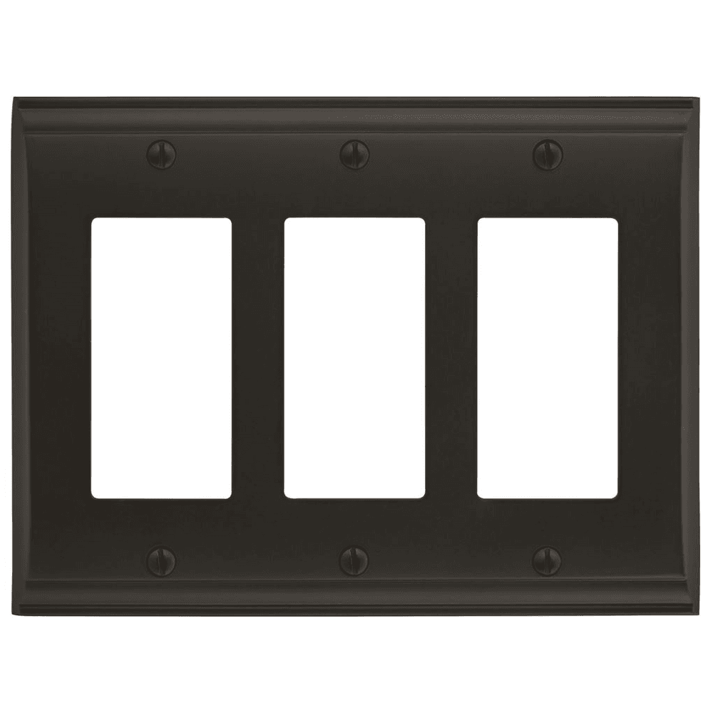 3 Rocker Wall Plate in Black Bronze from Amerock's Candler Collection