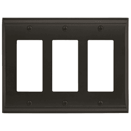 3 Rocker Wall Plate in Black Bronze from Amerock's Candler Collection